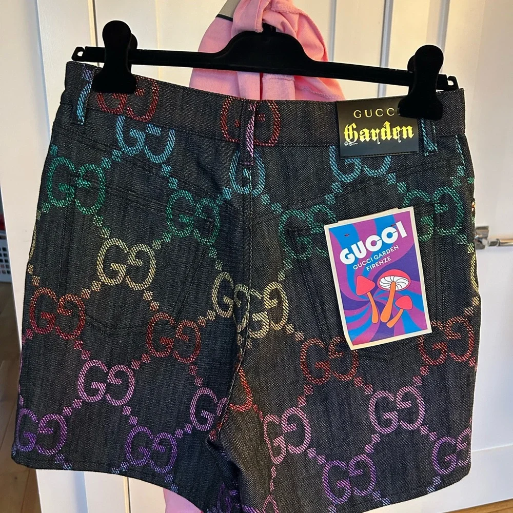 Gucci Garden Denim Shorts ~ new ~ - Picture 3 of 10